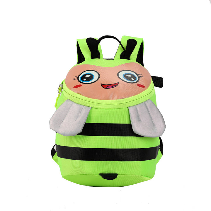 Plush backpack with bee motif and practical compartments Kalsten