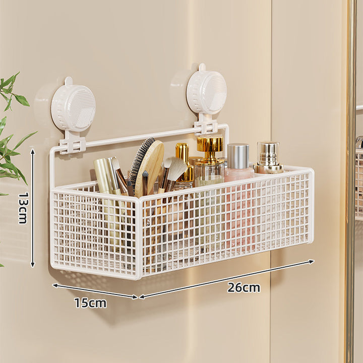 Suction-Mount Vertical Mesh Cosmetic & Toiletry Organizer