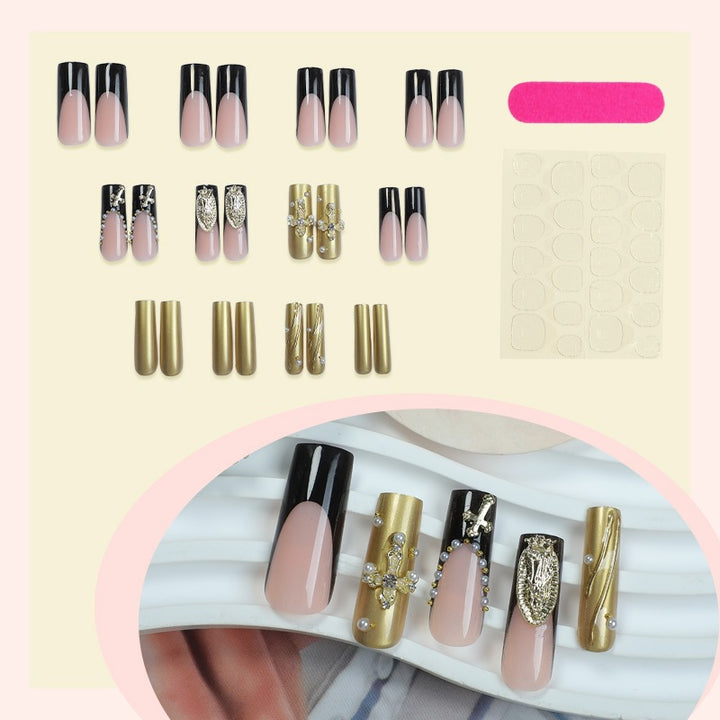 Artificial nail set with elegant glitter decorations and luxurious design Kalsten