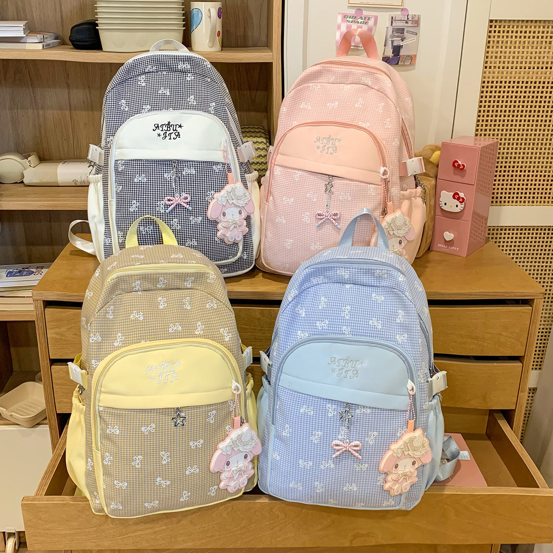 Stylish Checker Patterned Backpack Kalsten