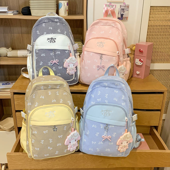 Stylish Checker Patterned Backpack Kalsten
