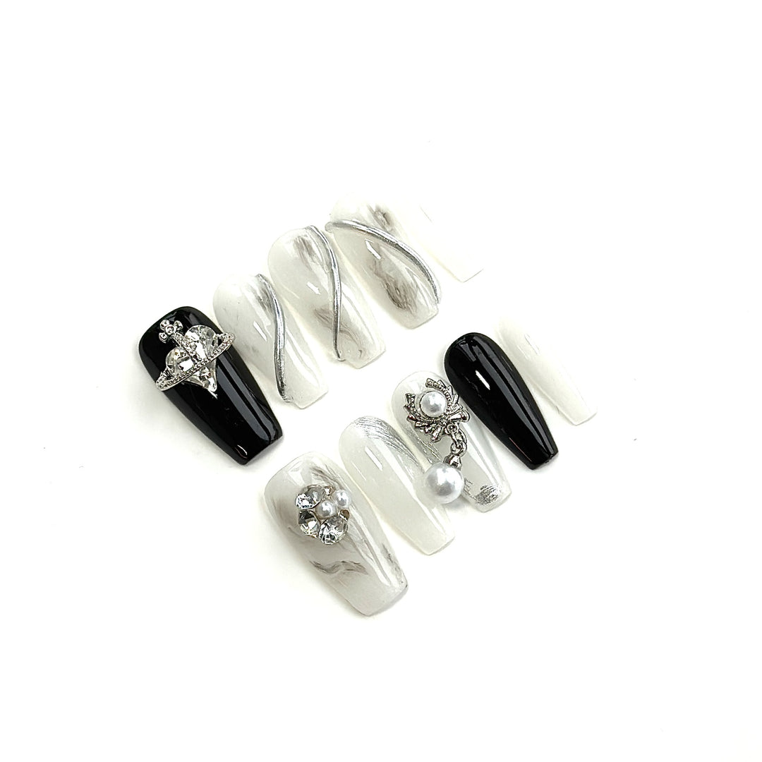 Artistic Satin Press-On Nail Set