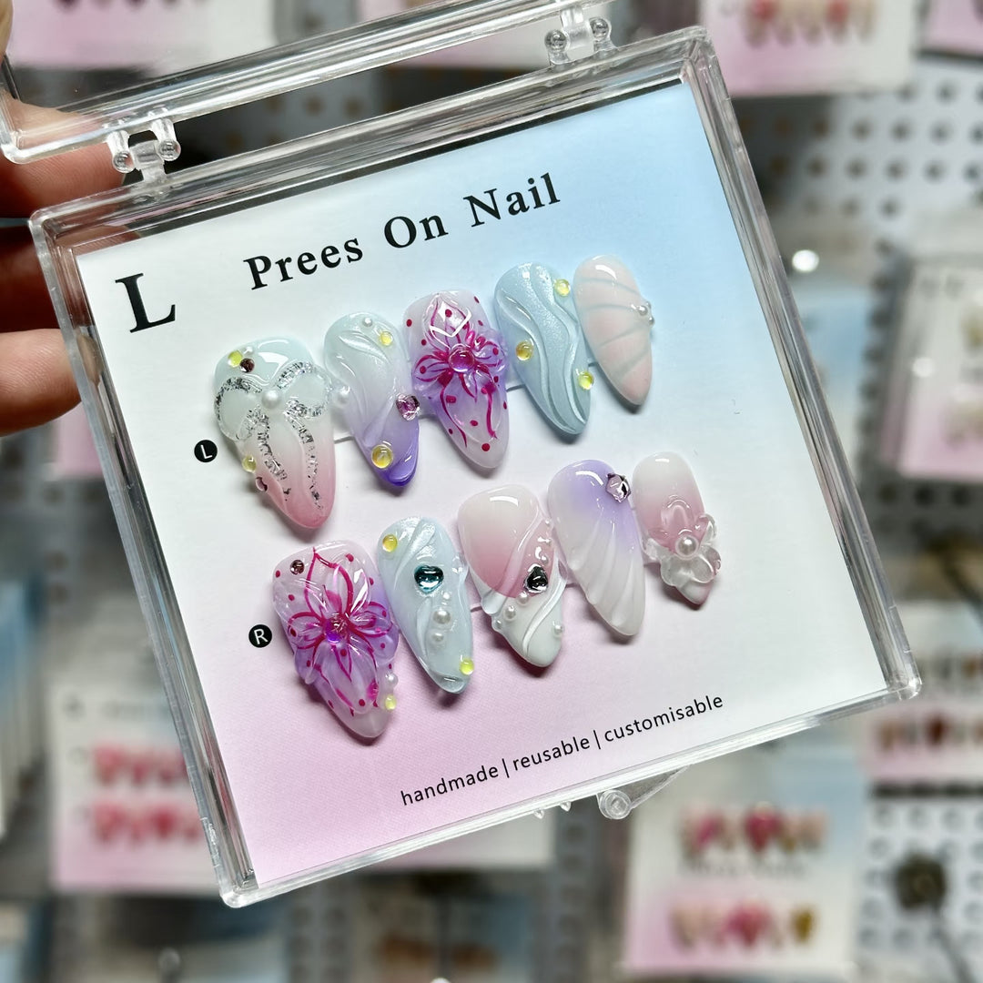 Artistic Reusable Press-On Nail Set