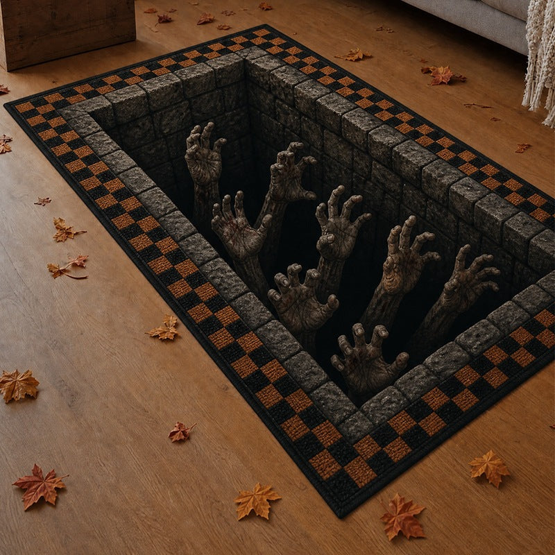 3D Serpent Design Area Rug for Home Decor