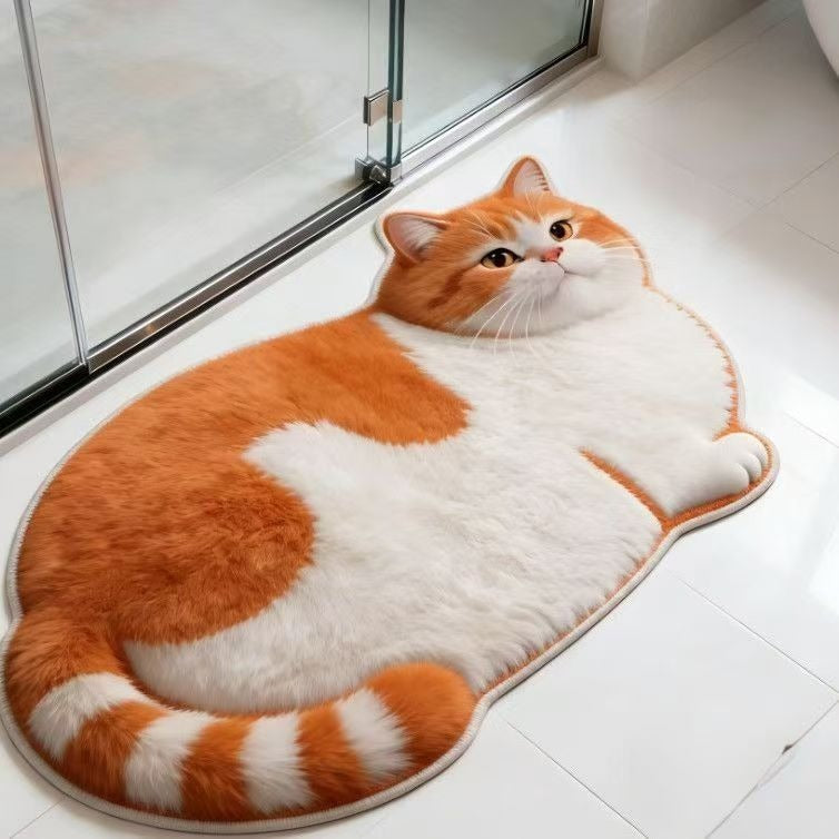 Cat-Shaped Area Rug