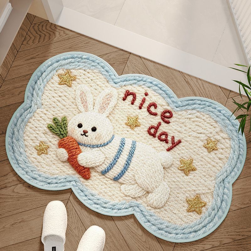 Cat-Themed Plush Doormat for Home Entryway
