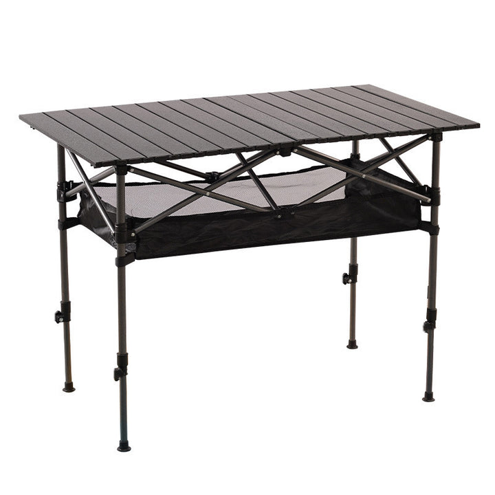 Foldable Camping Table With Stable Wooden Surface Kalsten