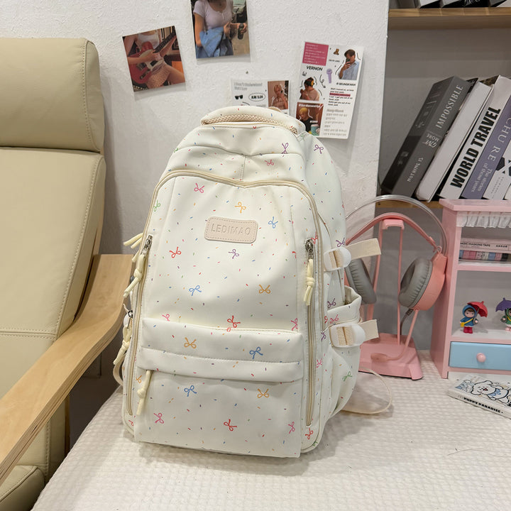 Stylish School Backpack with Fun Patterned Accents Kalsten