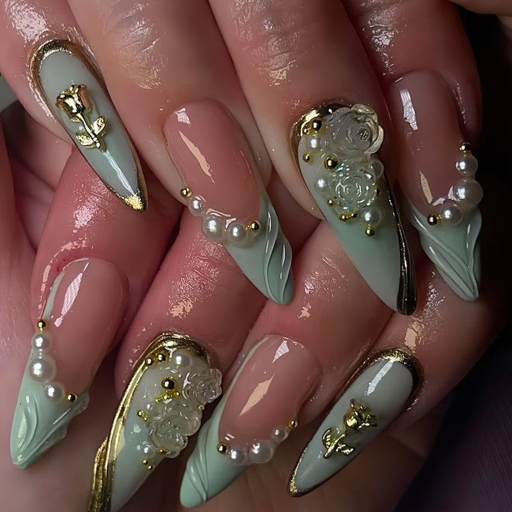 Decorative Sculpted Nail Enhancements Kalsten