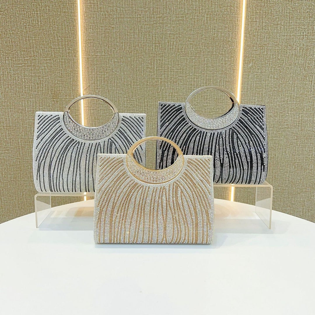 Glamorous Rhinestone-Designed Evening Handbag