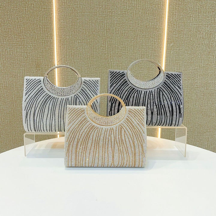 Glamorous Rhinestone-Designed Evening Handbag