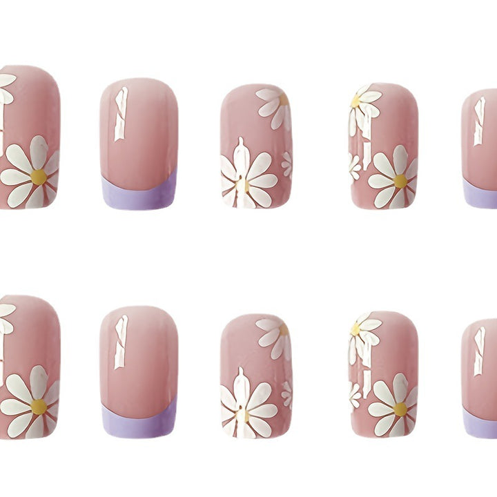 Artistic Floral Acrylic Nail Extensions Kalsten