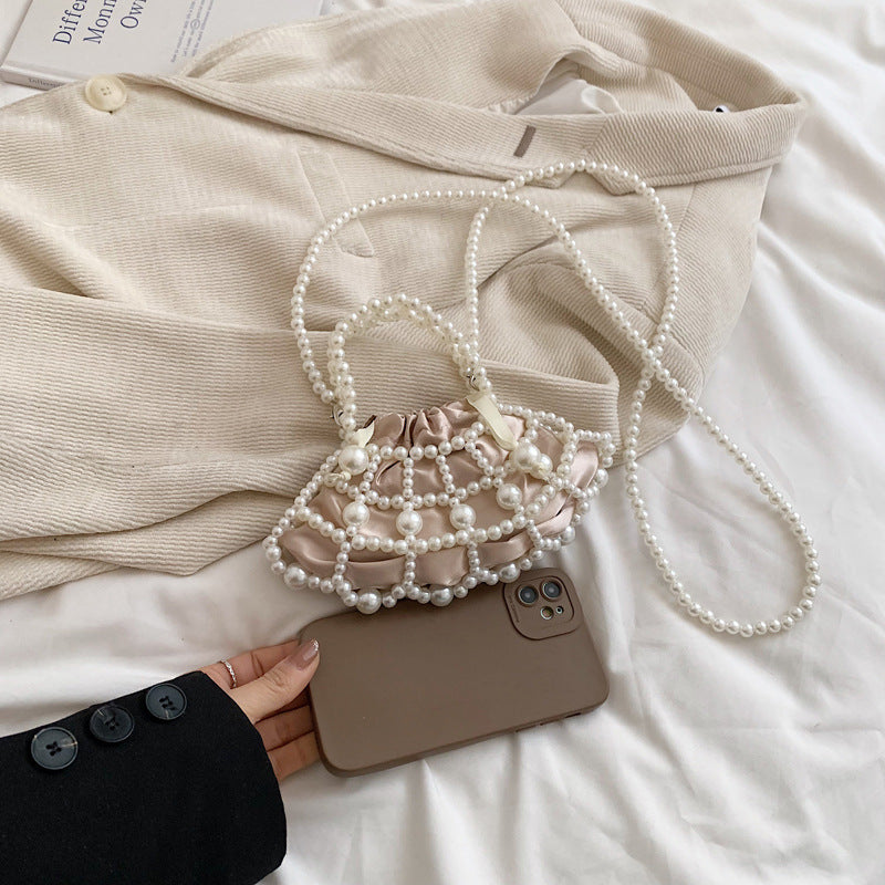 Pearl-Embellished Evening Clutch