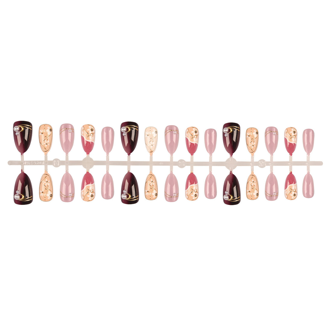 Elegant Decorative Press-On Nails