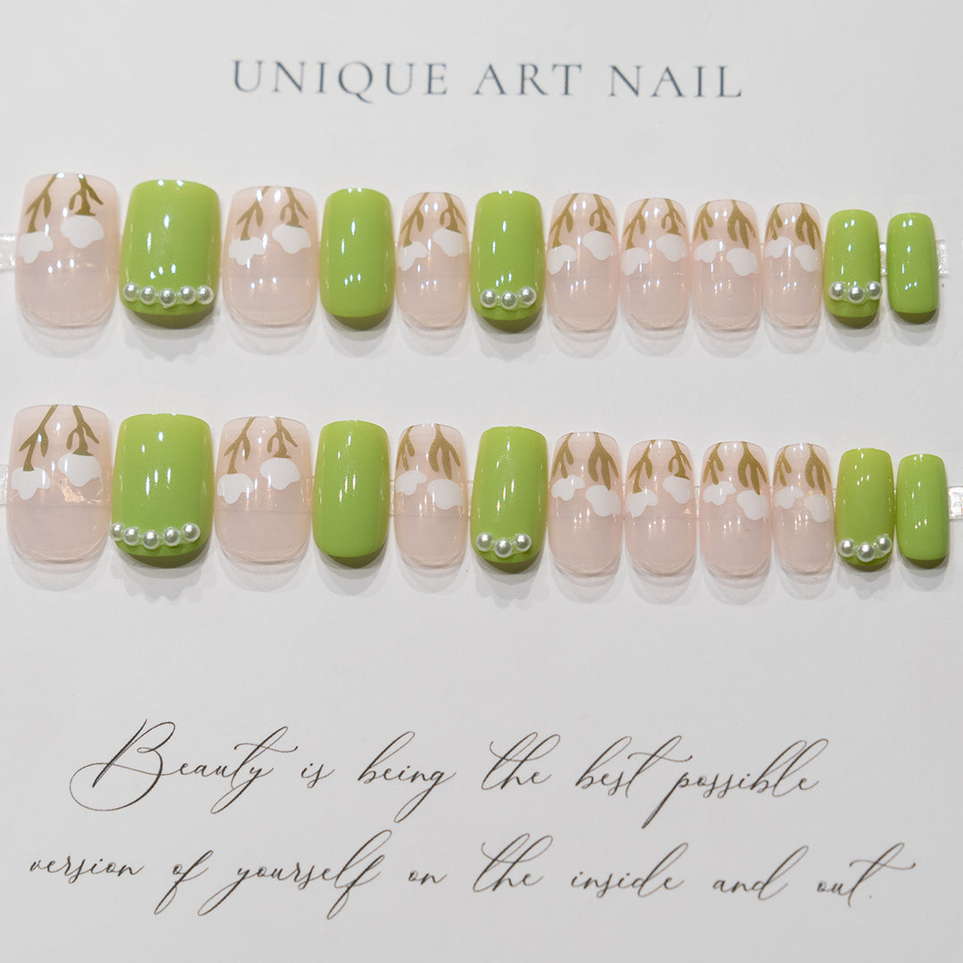 Artistic Floral Acrylic Nail Design