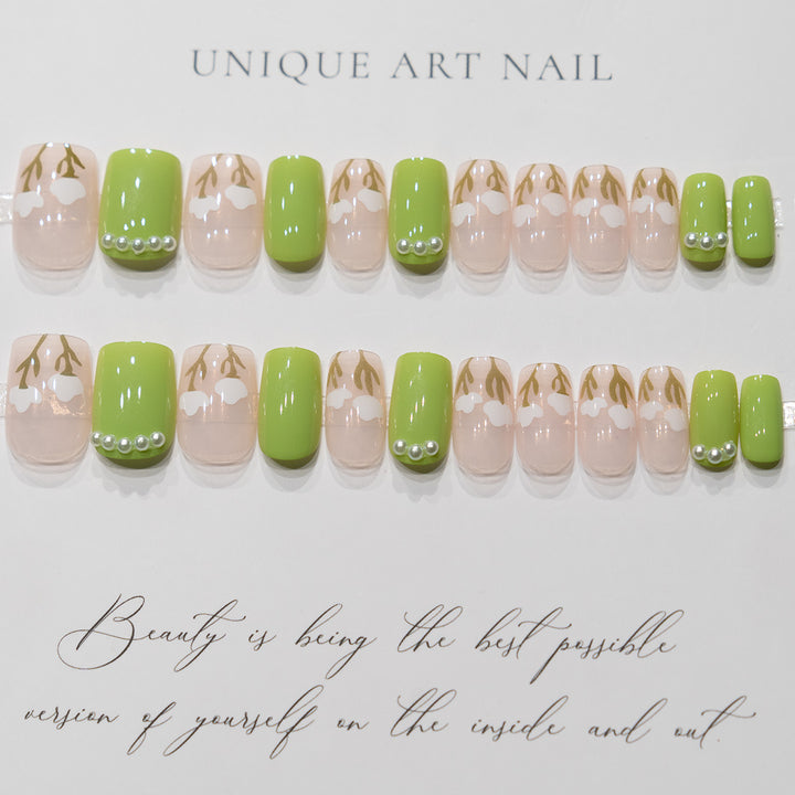 Artistic Floral Acrylic Nail Design