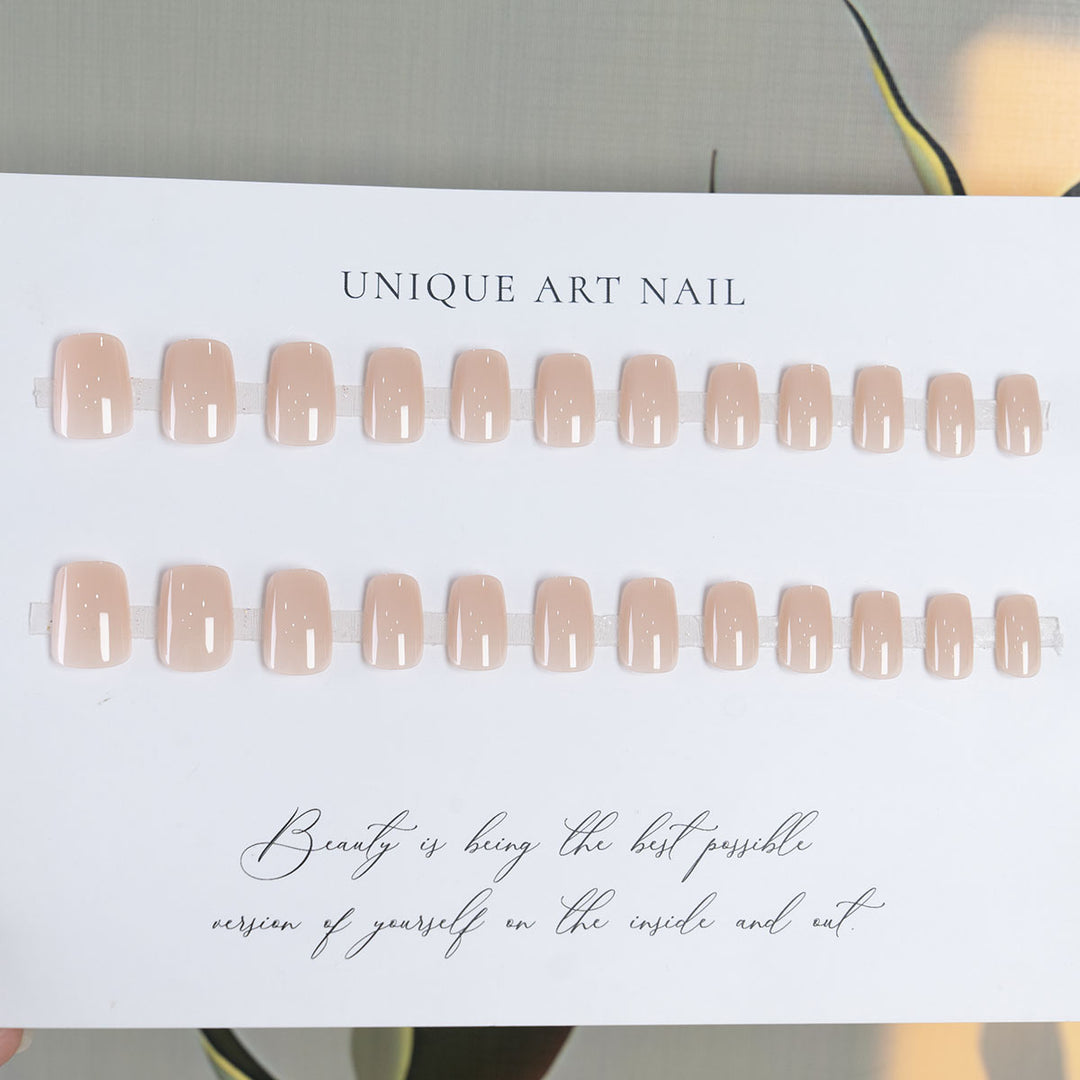 Elegant Natural Finish Press-On Nails