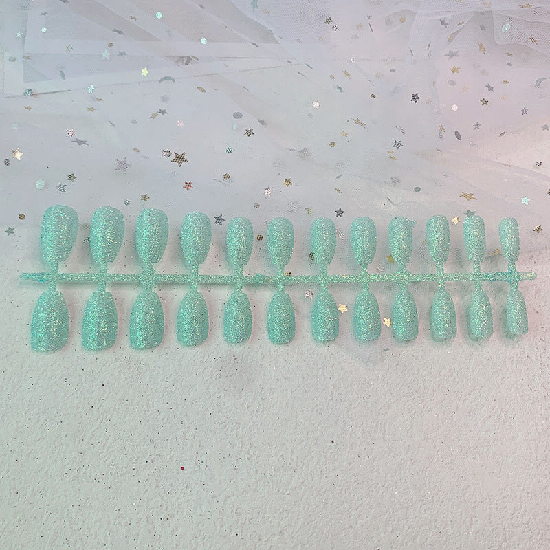 Glittery Gel Press-On Nail Extensions