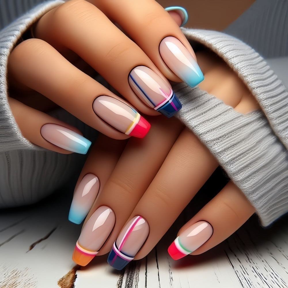Artificial Nail Set in Modern Gradient Design Kalsten