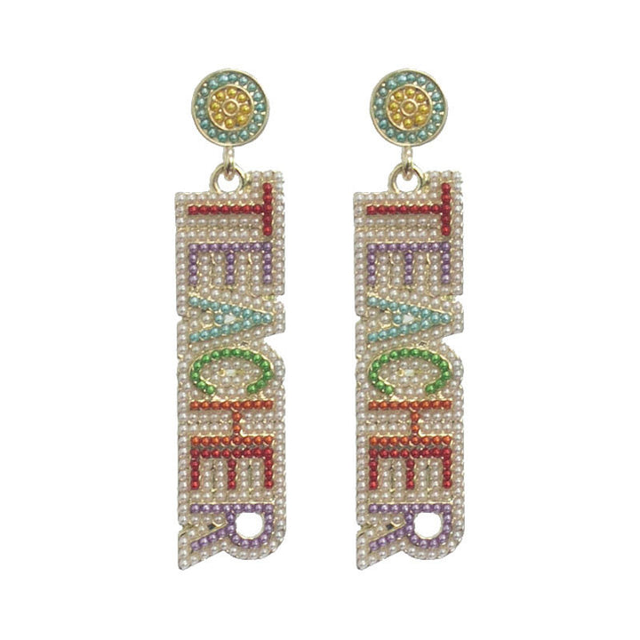Artistic Beaded Dangle Earrings Kalsten