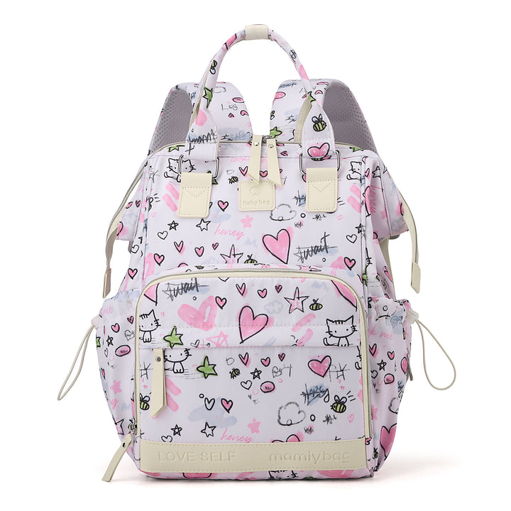 Playful Graphic Print Baby Diaper Backpack Kalsten