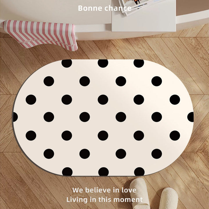 Modern Oval Decorative Bath Mat