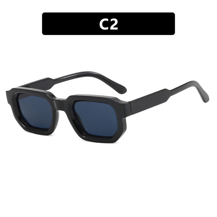 Women's fashionable rectangular sunglasses in a trendy design with clear accents Kalsten
