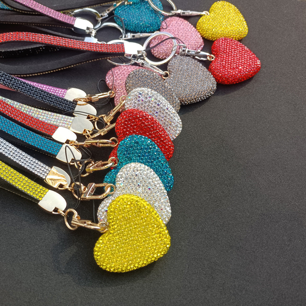 Rhinestone Heart Keychain Kalsten