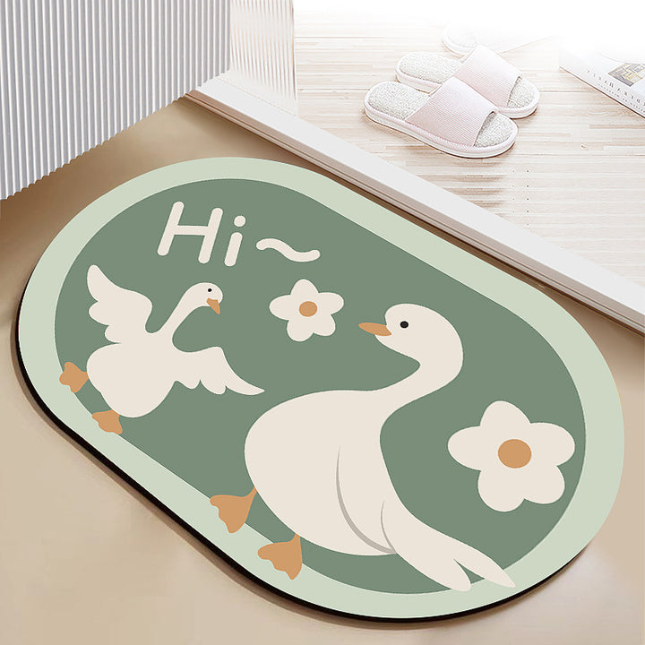 Cute Bunny-Themed Door Mat
