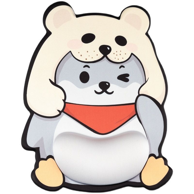 Cartoon Bear-Shaped Mouse Pad