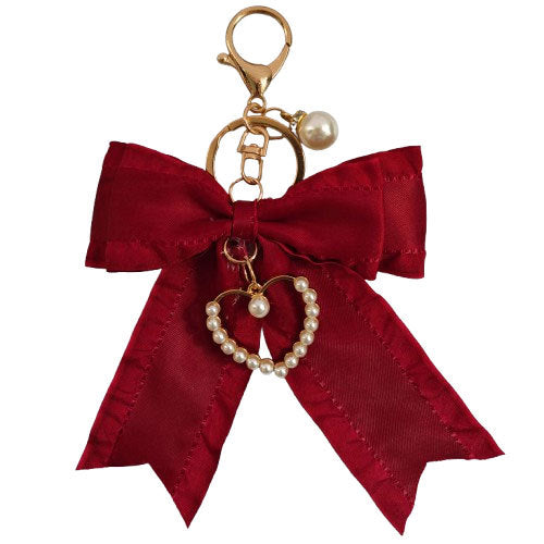 Elegant Heart-Shaped Bow Keychain Kalsten