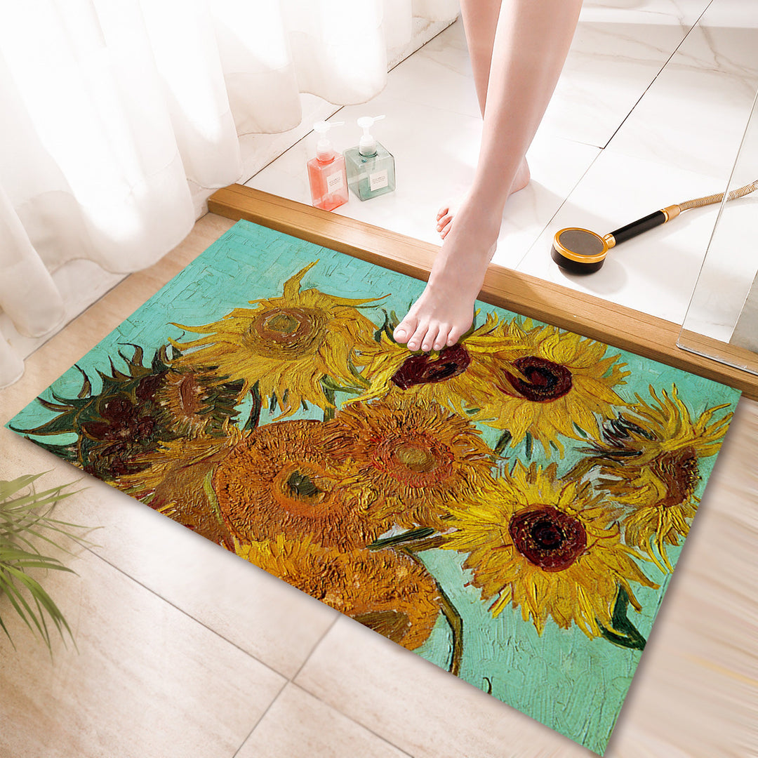 Artistic Ocean Scene Bath Mat