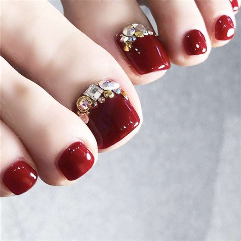 Decorative Rhinestone Press-On Toenails 1790727208