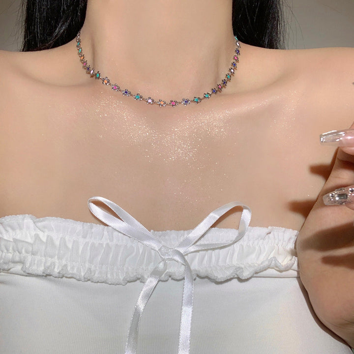 Floral Charm Choker Necklace Kalsten