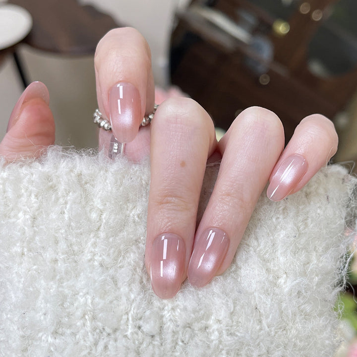 Glossy Natural Press-On Nail Extensions Kalsten
