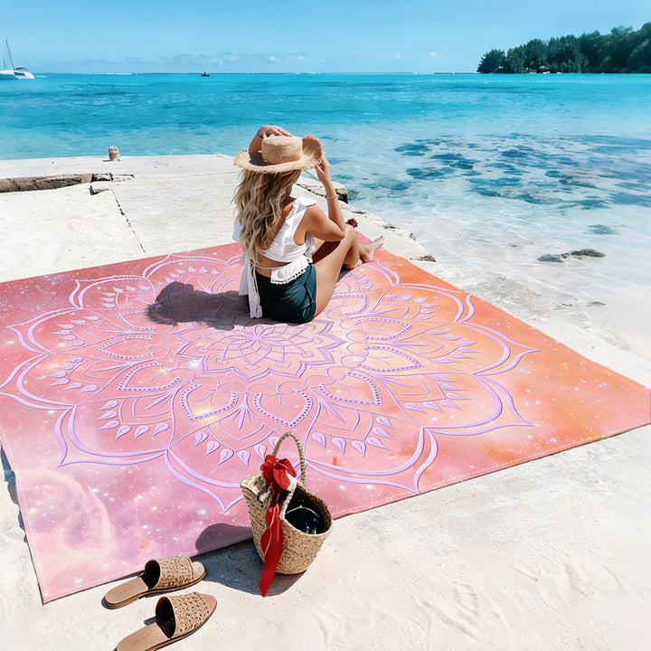 Mandala Design Beach Mat Kalsten