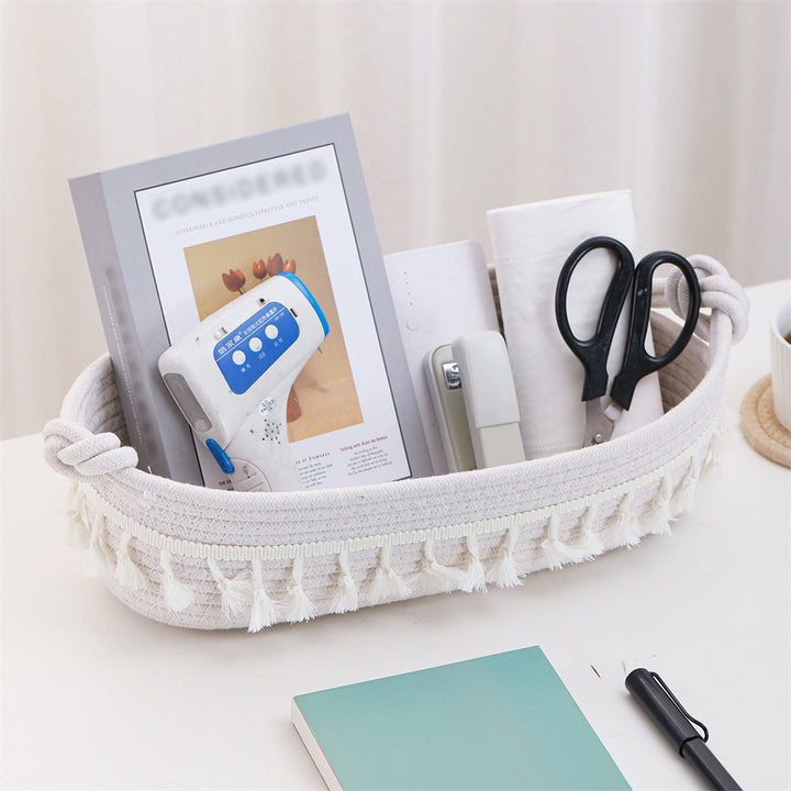 Women Decorative Storage Basket with Fringe Decoration Kalsten