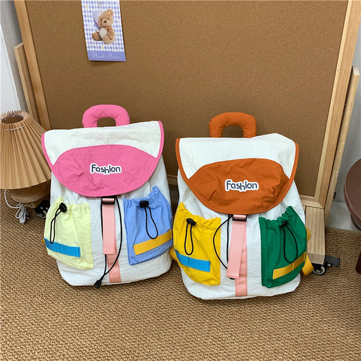 Colorful Multi-Pocket Casual Backpack Kalsten