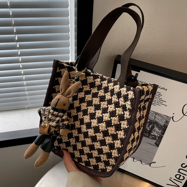 Checkerboard Pattern Handbag