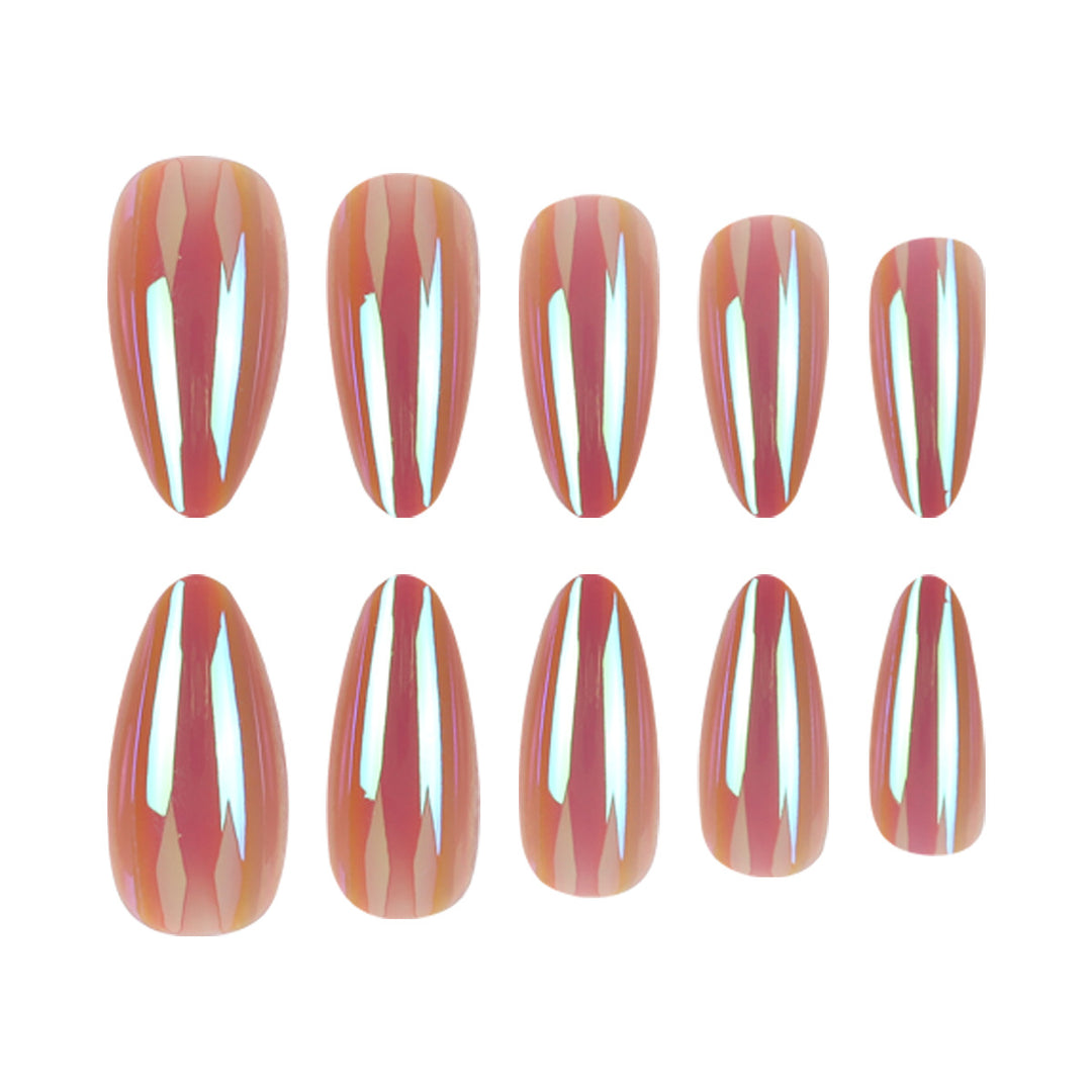 Metallic Stiletto Nail Extensions Kalsten