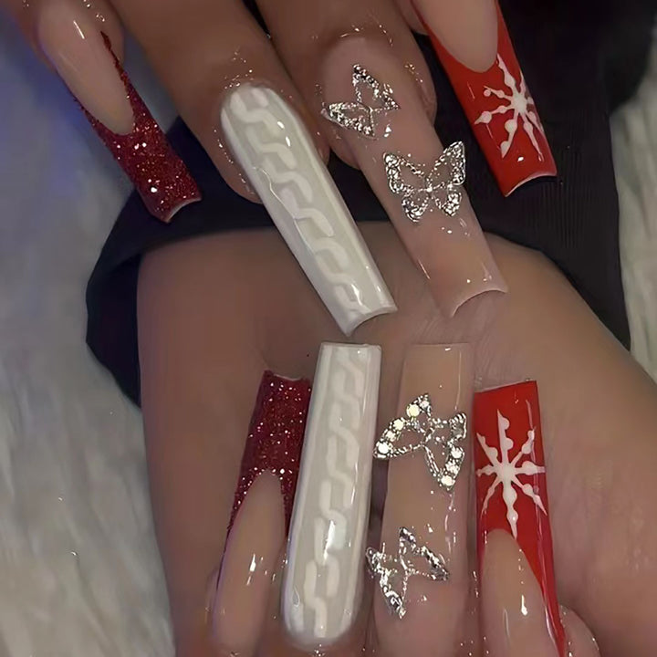 Decorative Glossy Press-On Nail Art Kalsten