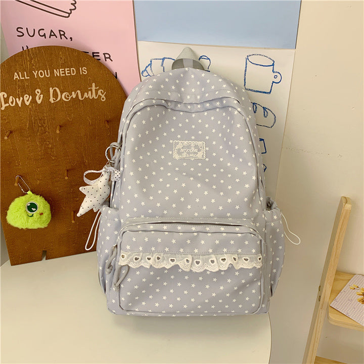 Decorative Star-Print Backpack Kalsten