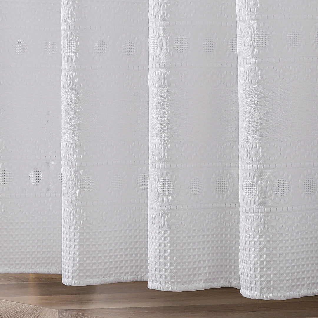 Textured Leaf Pattern Shower Curtain Kalsten