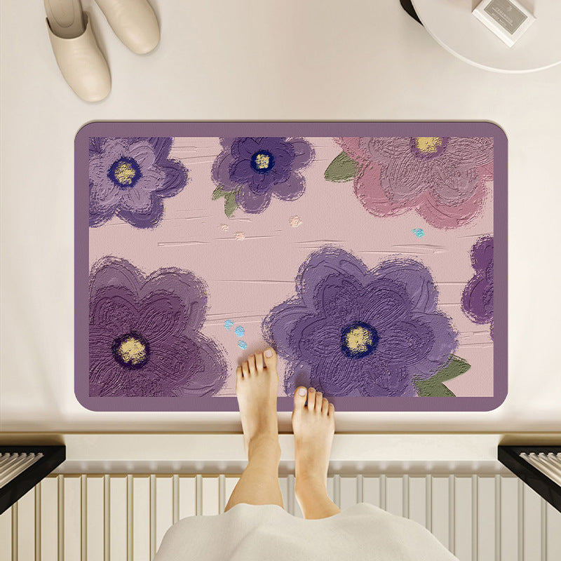 Floral Patterned Bath Mat