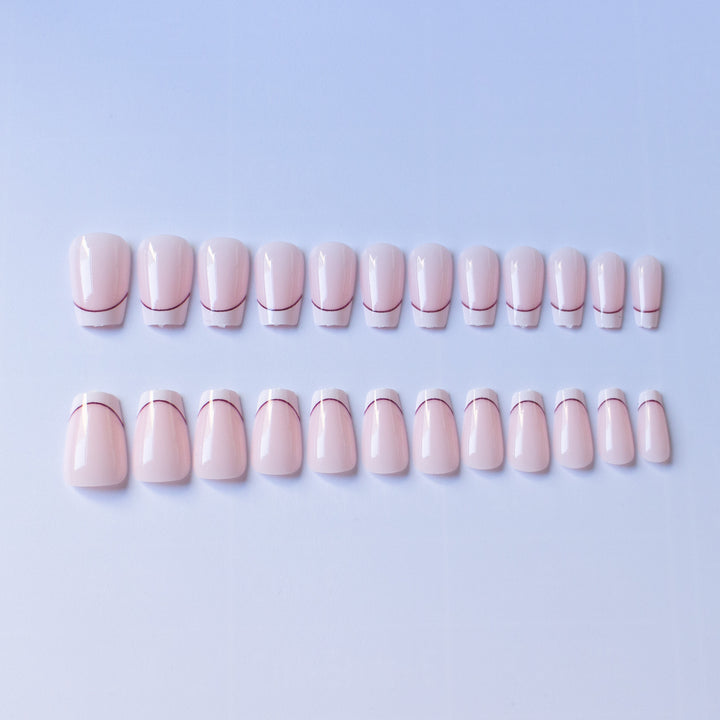 Elegant French Tip Acrylic Nail Art