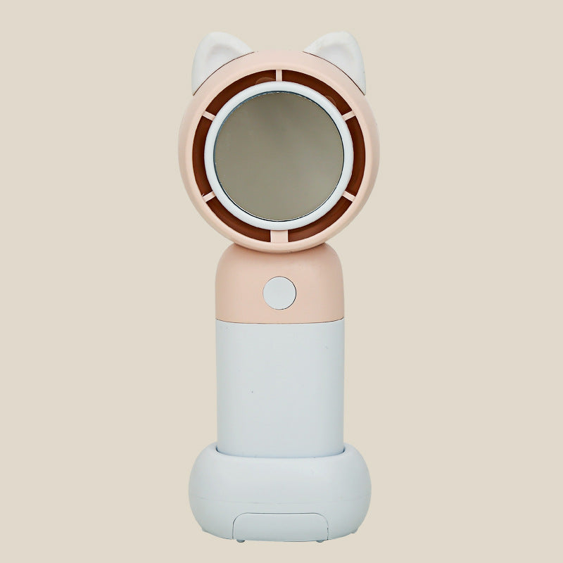 Ladies Portable Hand Fan with Integrated Mirror Function Kalsten
