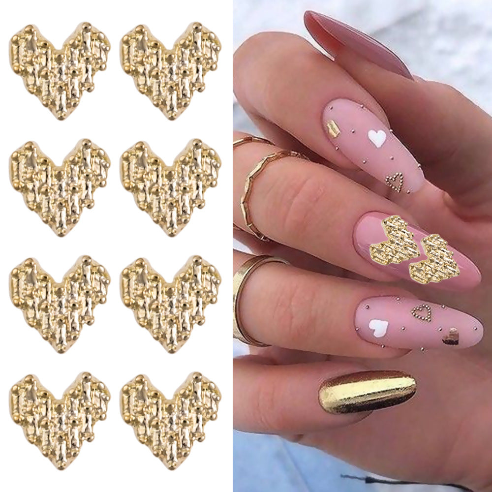 Heart-Shaped Nail Art Charms