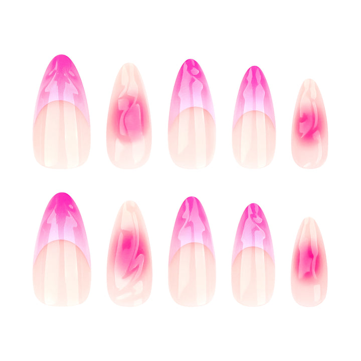 Artistic acrylic nails with elegant ombre effect Kalsten
