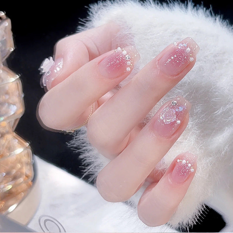 Premium Rhinestone-Embellished Press-On Nails Kalsten