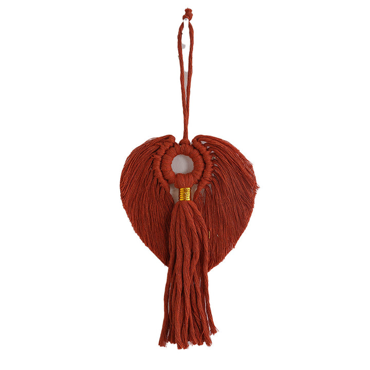 Macramé Decorative Wall Hanging with Circular Wooden Ring Kalsten